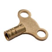 Brass Clock Type Radiator Key